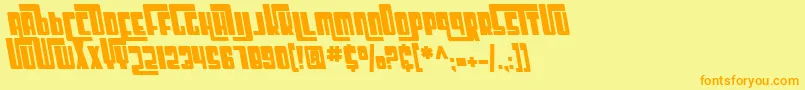 SfCosmicAgeBoldOblique Font – Orange Fonts on Yellow Background