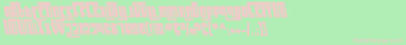 SfCosmicAgeBoldOblique Font – Pink Fonts on Green Background