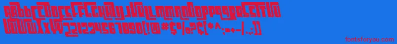 SfCosmicAgeBoldOblique Font – Red Fonts on Blue Background