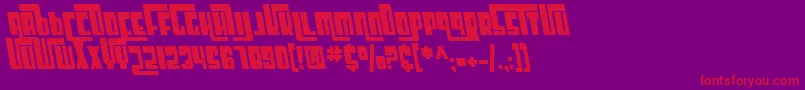 Шрифт SfCosmicAgeBoldOblique – красные шрифты на фиолетовом фоне