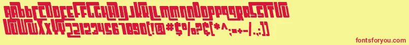 SfCosmicAgeBoldOblique Font – Red Fonts on Yellow Background