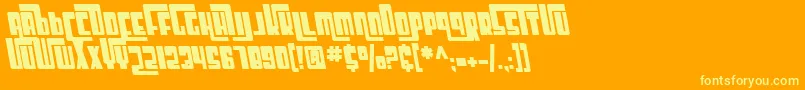 SfCosmicAgeBoldOblique Font – Yellow Fonts on Orange Background