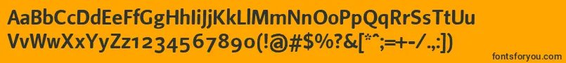 Beosans4 Font – Black Fonts on Orange Background