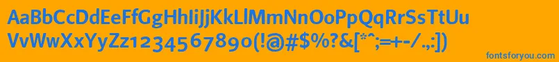 Beosans4 Font – Blue Fonts on Orange Background
