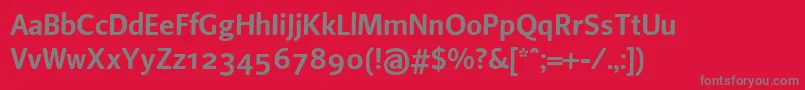 フォントBeosans4 – 赤い背景に灰色の文字