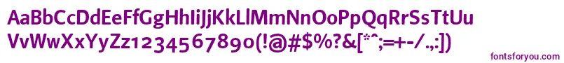 Beosans4 Font – Purple Fonts on White Background