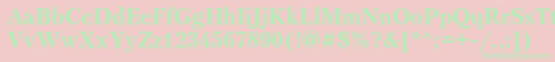 PetersburgosttBold Font – Green Fonts on Pink Background