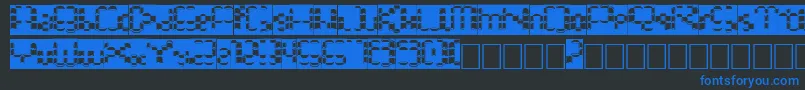 Bonushora Font – Blue Fonts on Black Background