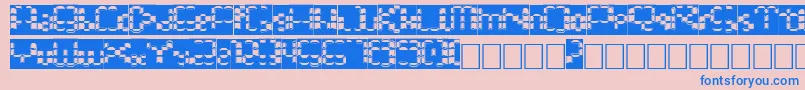 Bonushora Font – Blue Fonts on Pink Background