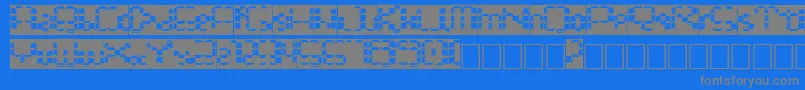 Bonushora Font – Gray Fonts on Blue Background