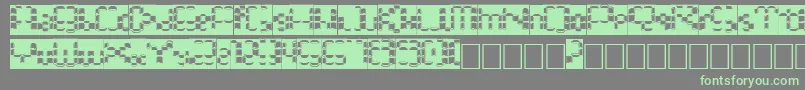 Bonushora-Schriftart – Grüne Schriften auf grauem Hintergrund