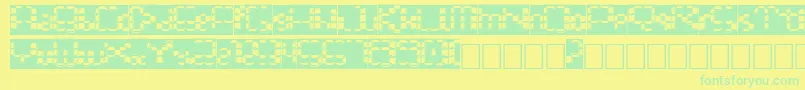 Bonushora Font – Green Fonts on Yellow Background