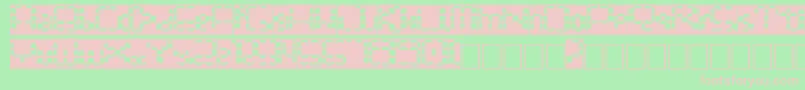 Bonushora-Schriftart – Rosa Schriften auf grünem Hintergrund