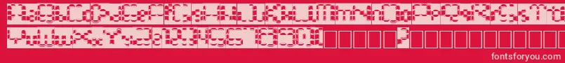 Bonushora Font – Pink Fonts on Red Background