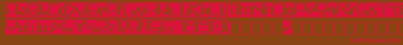 Bonushora Font – Red Fonts on Brown Background