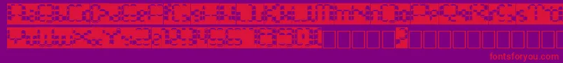 Bonushora Font – Red Fonts on Purple Background