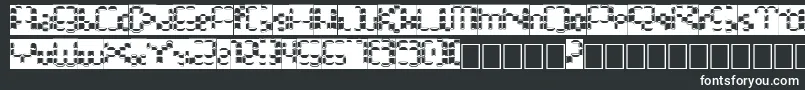Bonushora-Schriftart – Weiße Schriften auf schwarzem Hintergrund