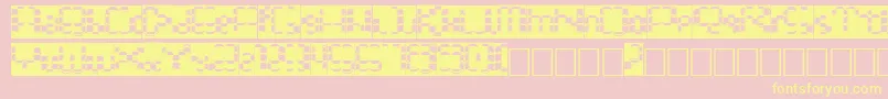 Bonushora Font – Yellow Fonts on Pink Background