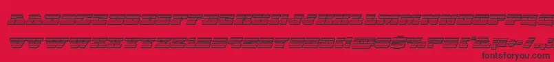 Chicagoexpresschromeital-Schriftart – Schwarze Schriften auf rotem Hintergrund