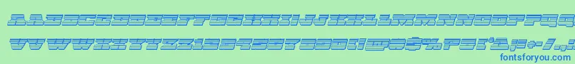 Chicagoexpresschromeital Font – Blue Fonts on Green Background