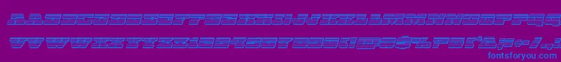 Chicagoexpresschromeital Font – Blue Fonts on Purple Background