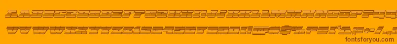 Fonte Chicagoexpresschromeital – fontes marrons em um fundo laranja