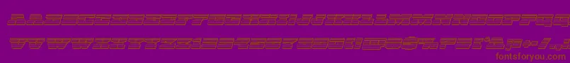 Chicagoexpresschromeital Font – Brown Fonts on Purple Background