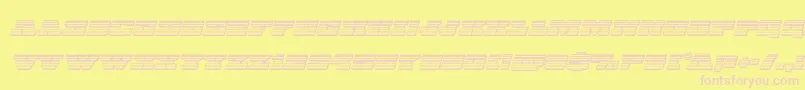 Chicagoexpresschromeital-Schriftart – Rosa Schriften auf gelbem Hintergrund