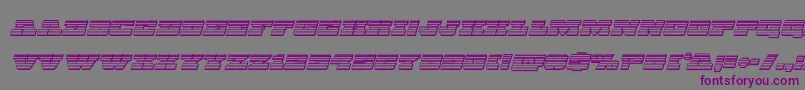 フォントChicagoexpresschromeital – 紫色のフォント、灰色の背景