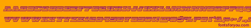 Chicagoexpresschromeital-Schriftart – Violette Schriften auf orangefarbenem Hintergrund