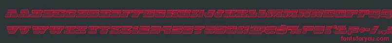 フォントChicagoexpresschromeital – 黒い背景に赤い文字
