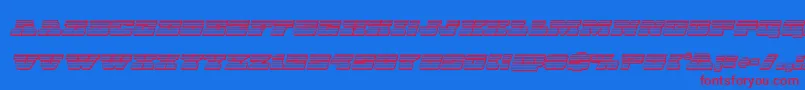 Chicagoexpresschromeital Font – Red Fonts on Blue Background