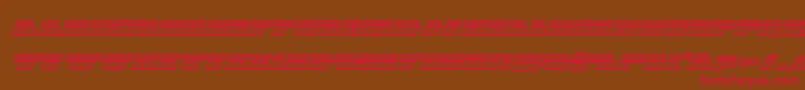 Chicagoexpresschromeital Font – Red Fonts on Brown Background
