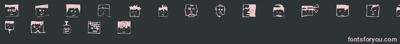 fuente Pixelheadhandmadebeta – Fuentes Rosadas Sobre Fondo Negro