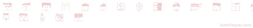 Pixelheadhandmadebeta Font – Pink Fonts on White Background