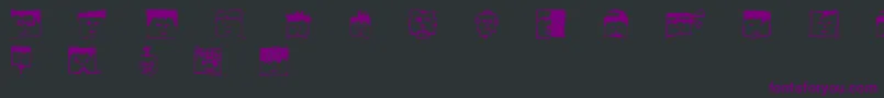 Pixelheadhandmadebeta Font – Purple Fonts on Black Background