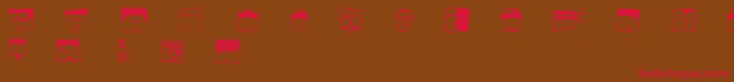 Pixelheadhandmadebeta Font – Red Fonts on Brown Background