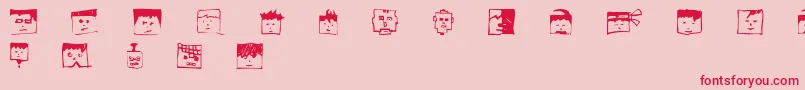 fuente Pixelheadhandmadebeta – Fuentes Rojas Sobre Fondo Rosa