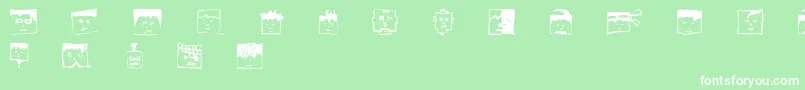 Pixelheadhandmadebeta Font – White Fonts on Green Background