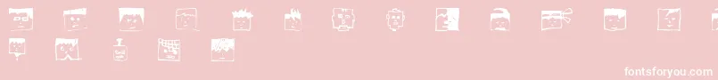 Pixelheadhandmadebeta Font – White Fonts on Pink Background