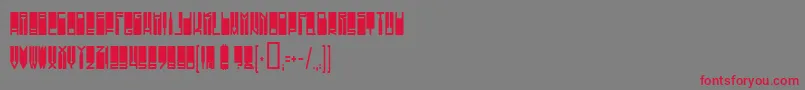 フォントVanishingGirl – 赤い文字の灰色の背景