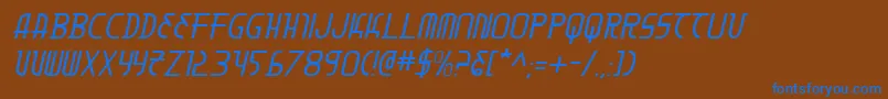 Moondarti Font – Blue Fonts on Brown Background