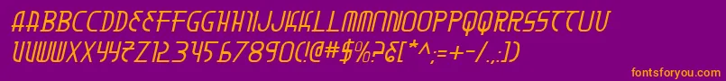 フォントMoondarti – 紫色の背景にオレンジのフォント