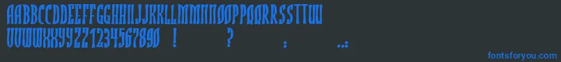 JmhRojoBold Font – Blue Fonts on Black Background