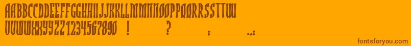 JmhRojoBold Font – Brown Fonts on Orange Background