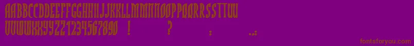 JmhRojoBold Font – Brown Fonts on Purple Background