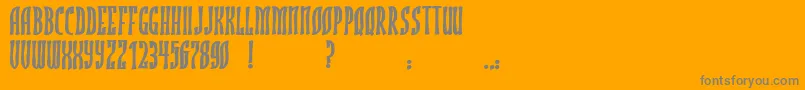 JmhRojoBold-Schriftart – Graue Schriften auf orangefarbenem Hintergrund