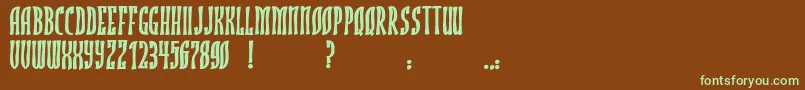 JmhRojoBold Font – Green Fonts on Brown Background