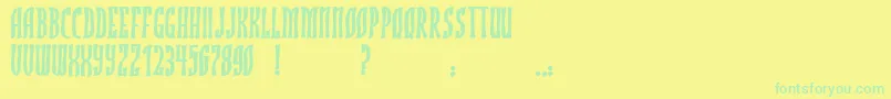 JmhRojoBold Font – Green Fonts on Yellow Background