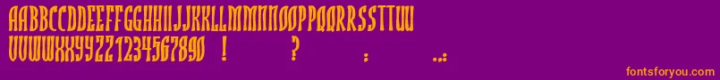 JmhRojoBold Font – Orange Fonts on Purple Background